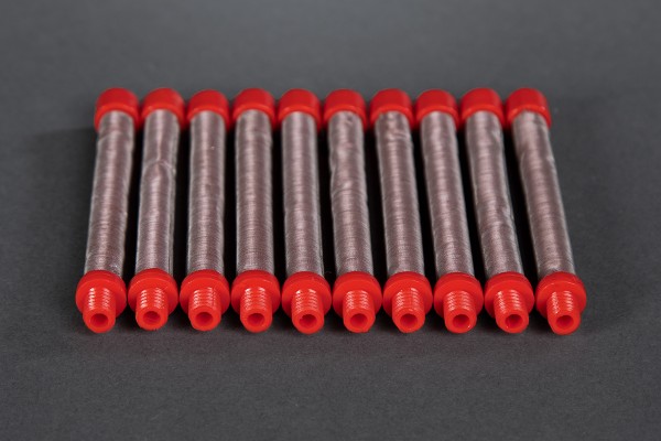 10 Stück Filter rot, 150 Maschen passend für Titan