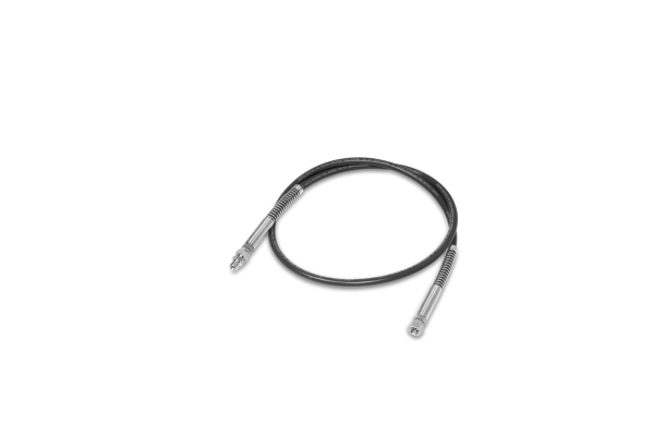 Schlauchpeitsche 460 bar – 1,5 m – NW4 – 1/4" NPS Edelstahl – elektrisch leitfähig &amp; lösemittelbestä