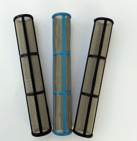 3 Stück Hauptfilter lang 30 Machen grau für Graco Airlessgeräte Ø 31 mm, Höhe 180 mm