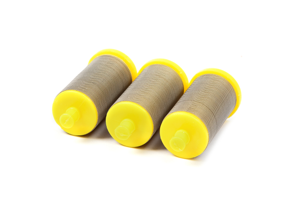 3 Stück Filter für WiWa-Hübner-ITW-Binks kurz, gelb, 70 Maschen Ø 26 mm H: 53 mm